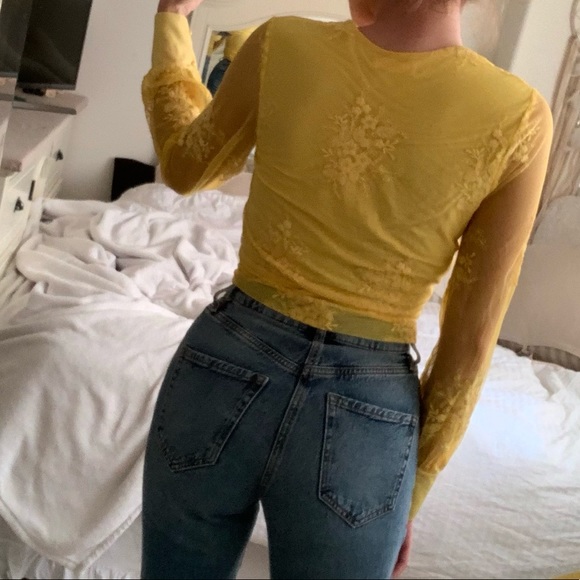 Mesh Embroidered Tie Crop - Picture 2 of 4